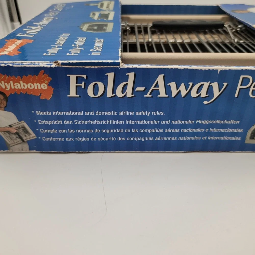 VTG Nylabone Fold-Away Pet‎ Carrier New Old Stock Small Dog Cat Travel Crate 10#